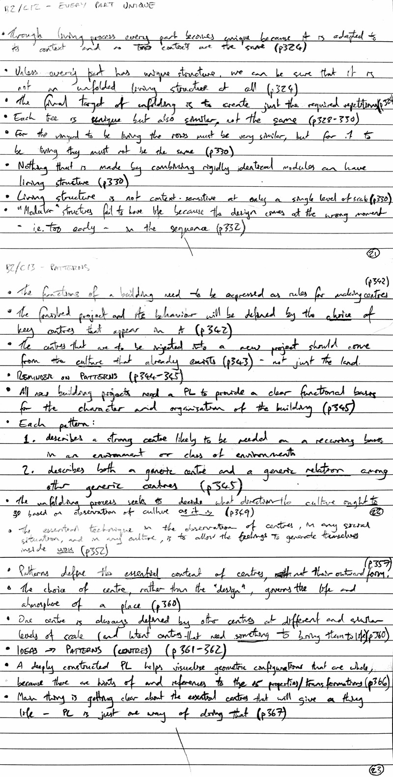 Nature of Order Week 10 Reading Notes