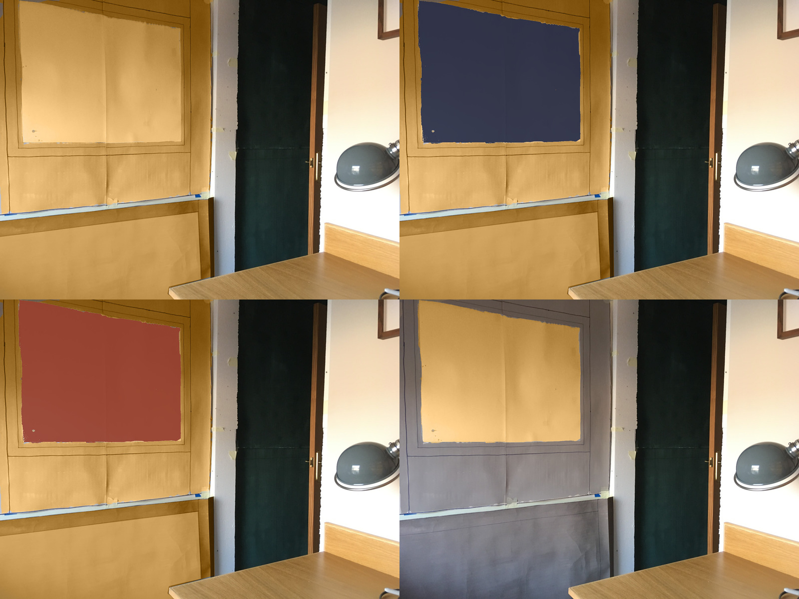 Yellow paint variations