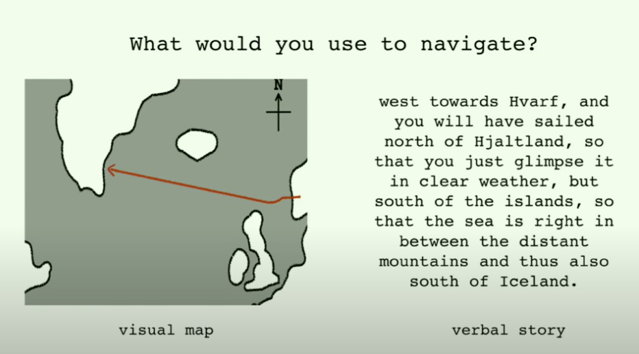 Map vs story for navigation