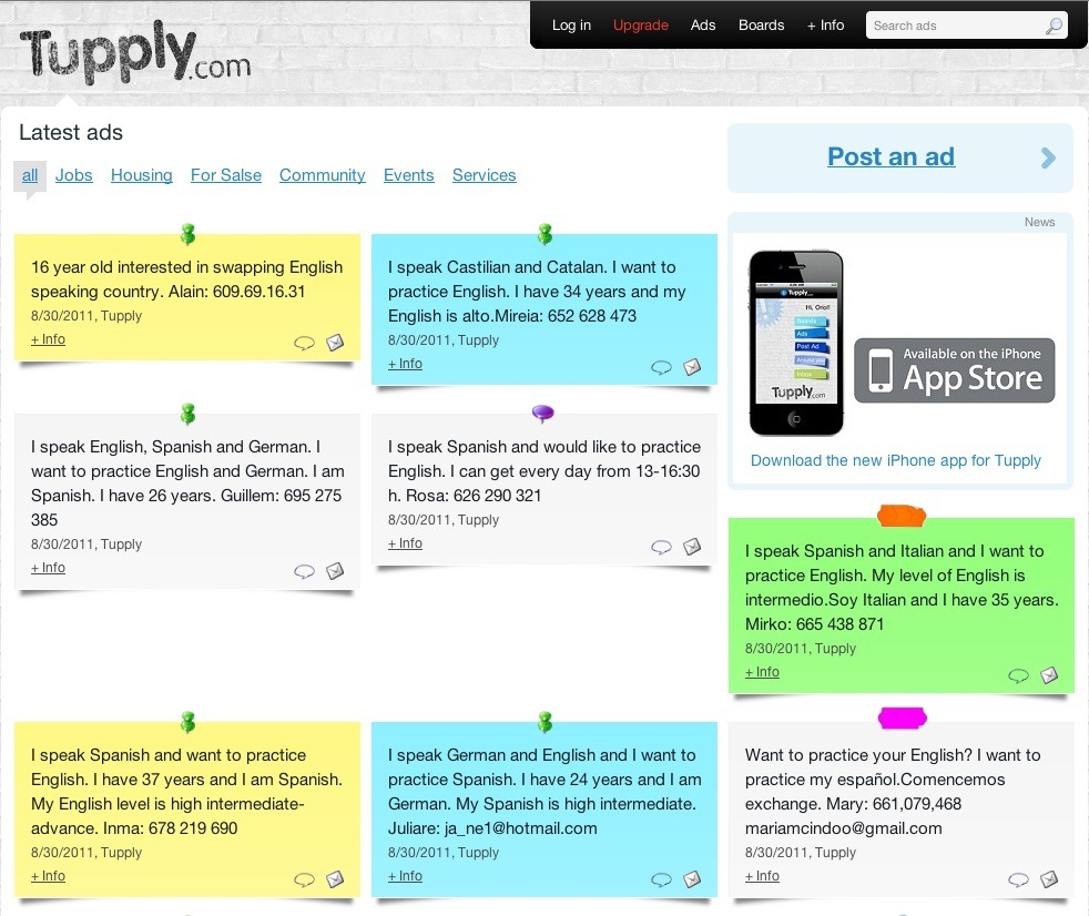 Screenshot of Tupply